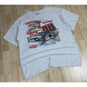 Vintage Y2K 2008 NASCAR Dale Earnhardt Jr Graphic T-Shirt / Grey / Size Large